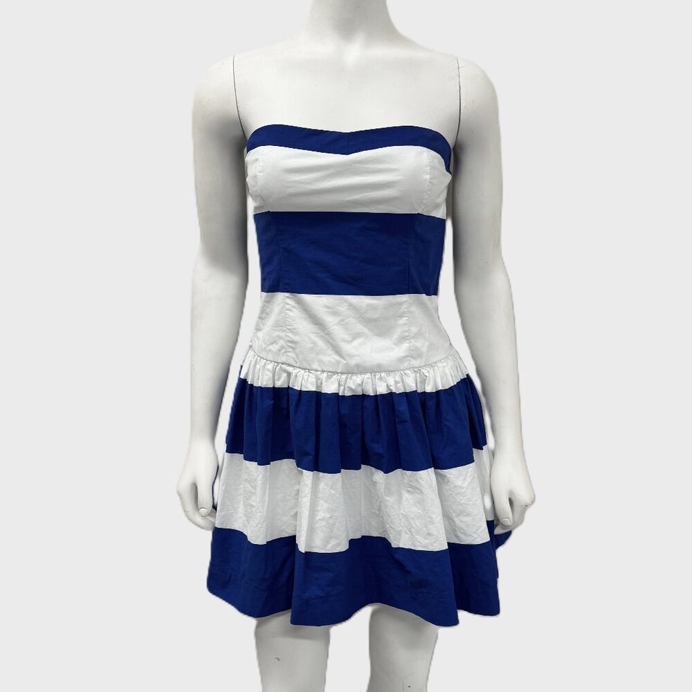 Abercrombie & Fitch Strapless Striped Mini Dress